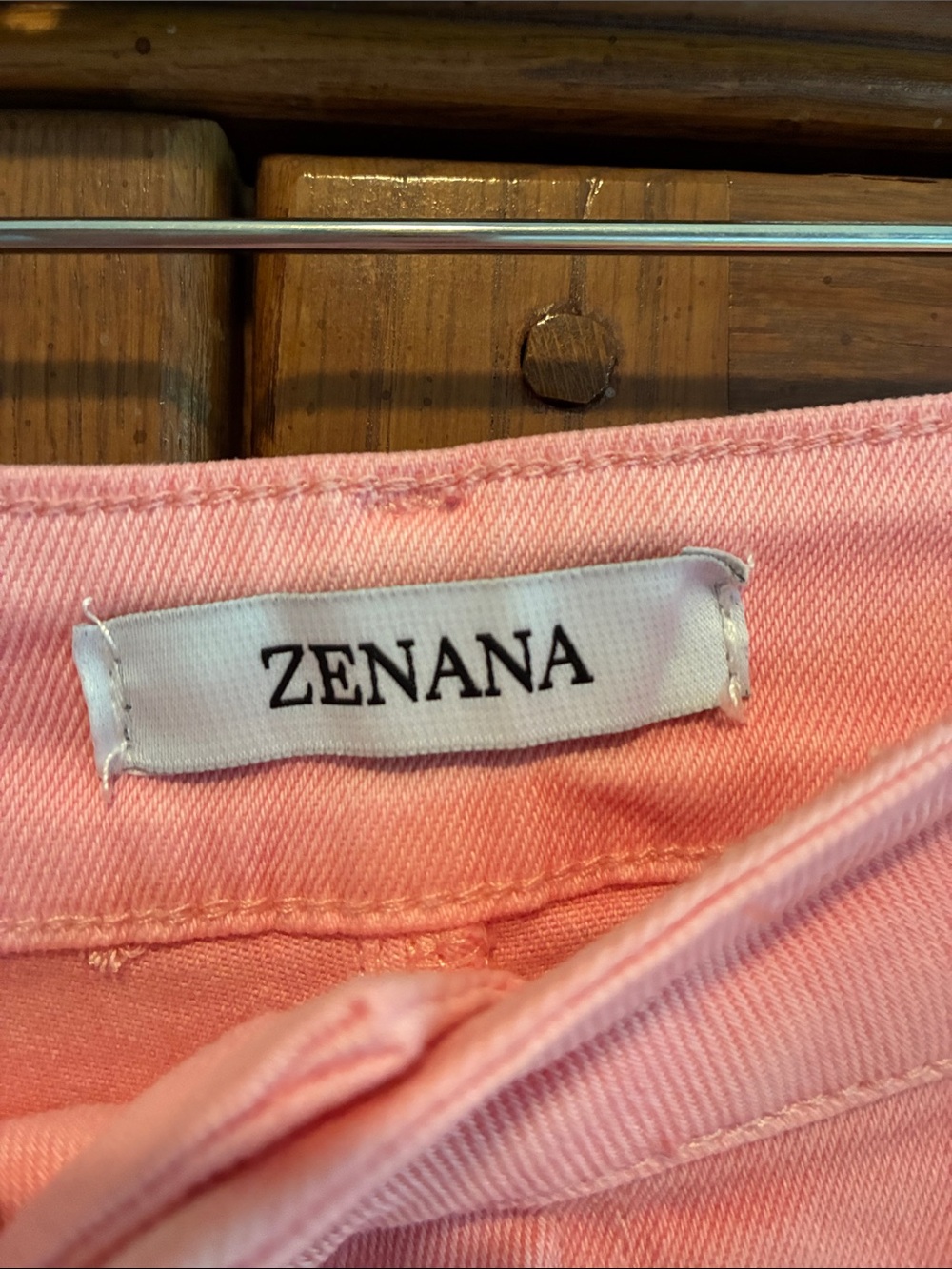 NWT Zenana Pink Cropped Wide-Leg Jeans Size L - Picture 3 of 5